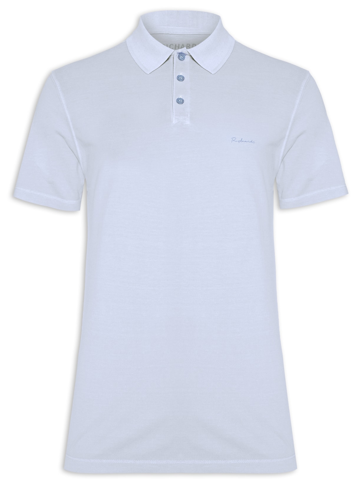 Polo Masculina Píquet Washed - Azul