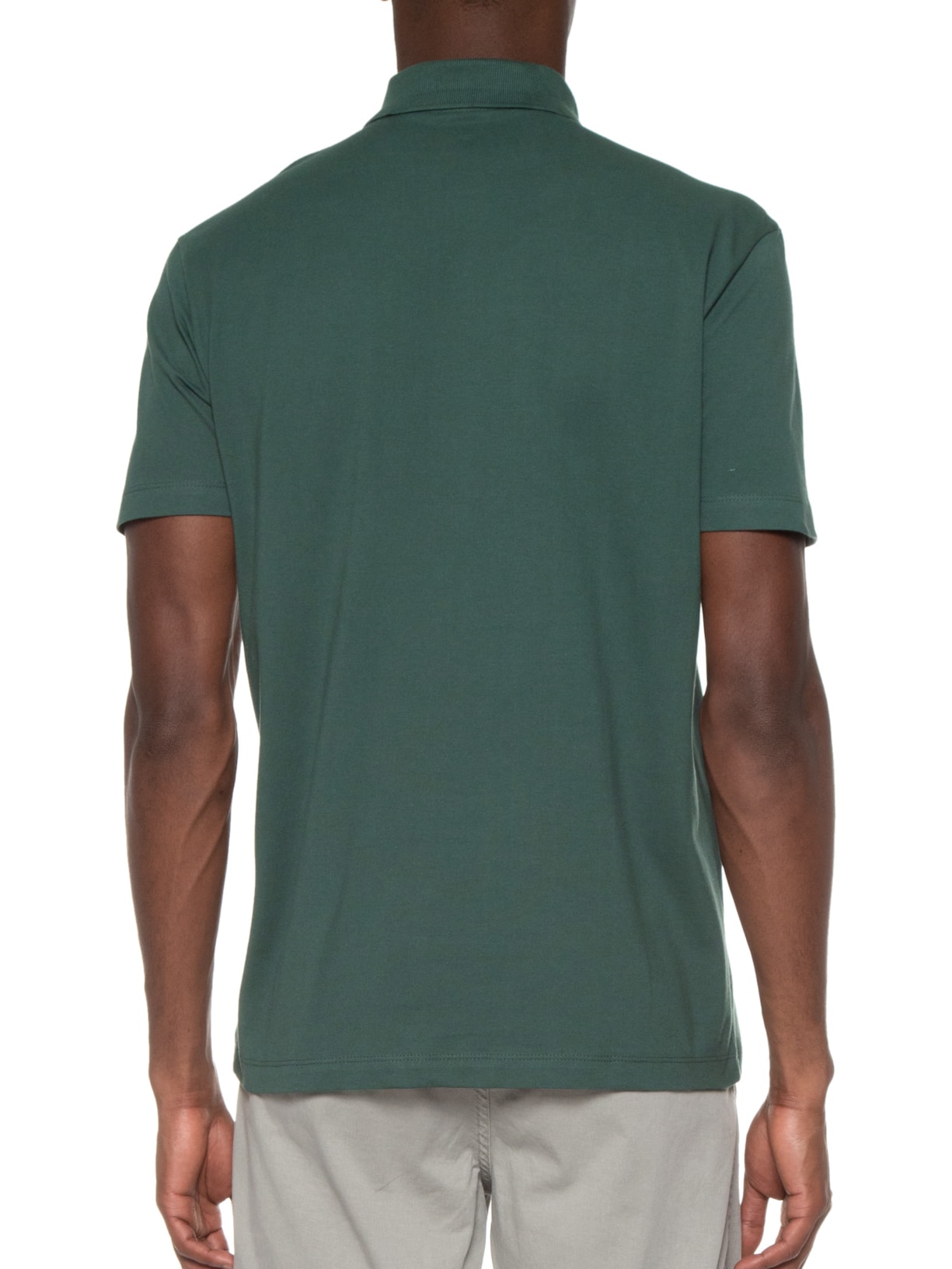 Polo Masculina Piquet Western Easa Collar Classic Manga Curta Verde Ellus