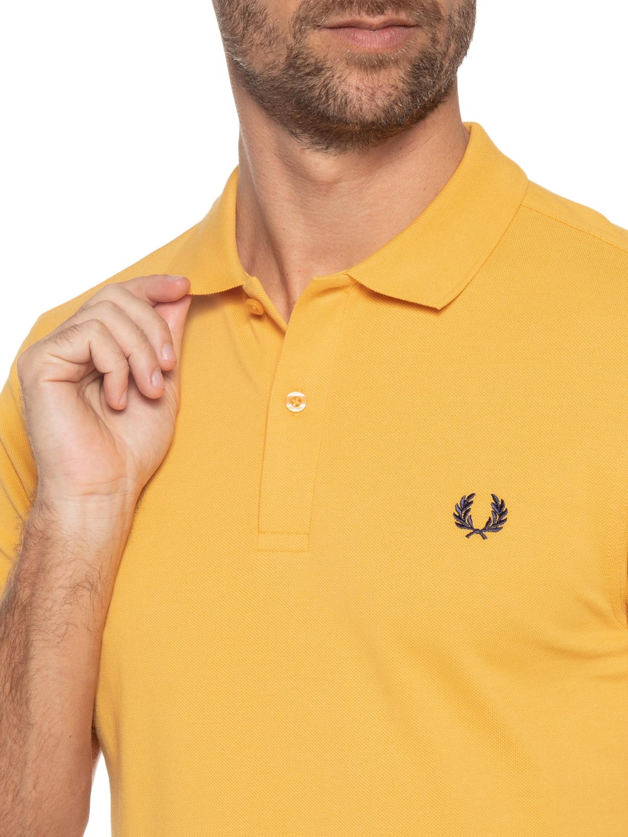 Polo Masculina Plain Amarelo Fred Perry