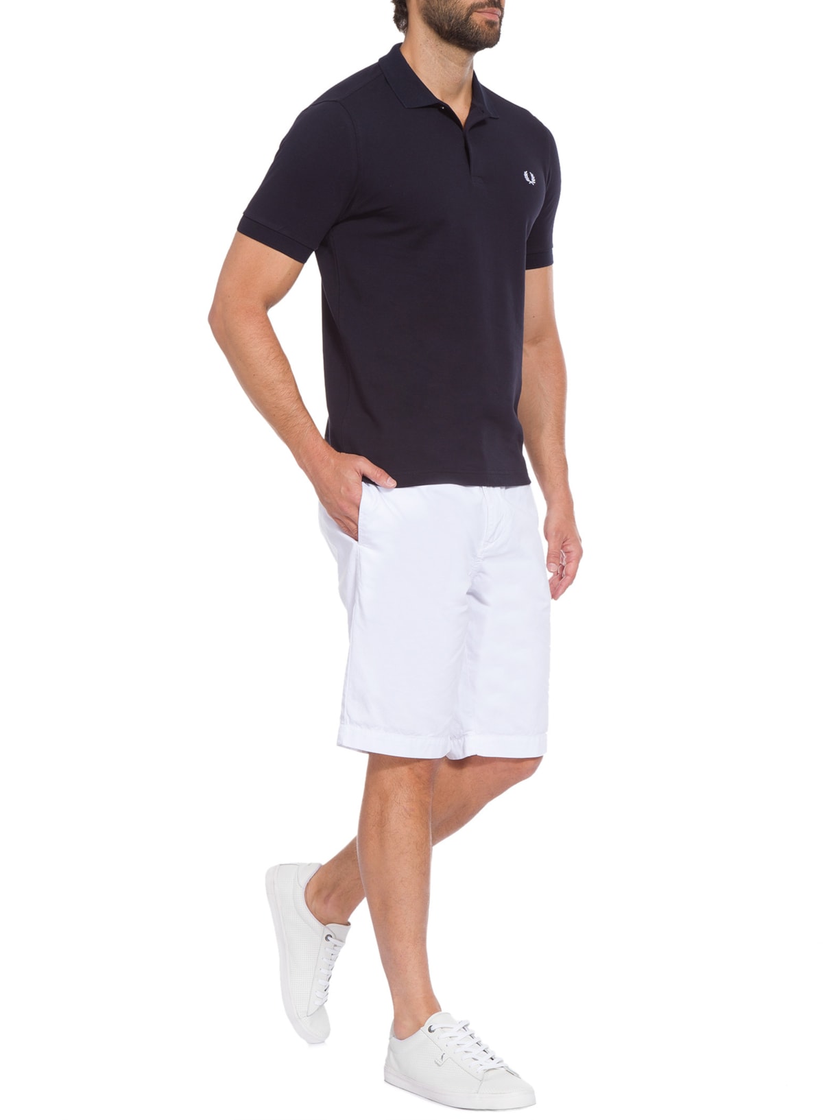 Polo Masculina Plain Shirt Azul Fred Perry