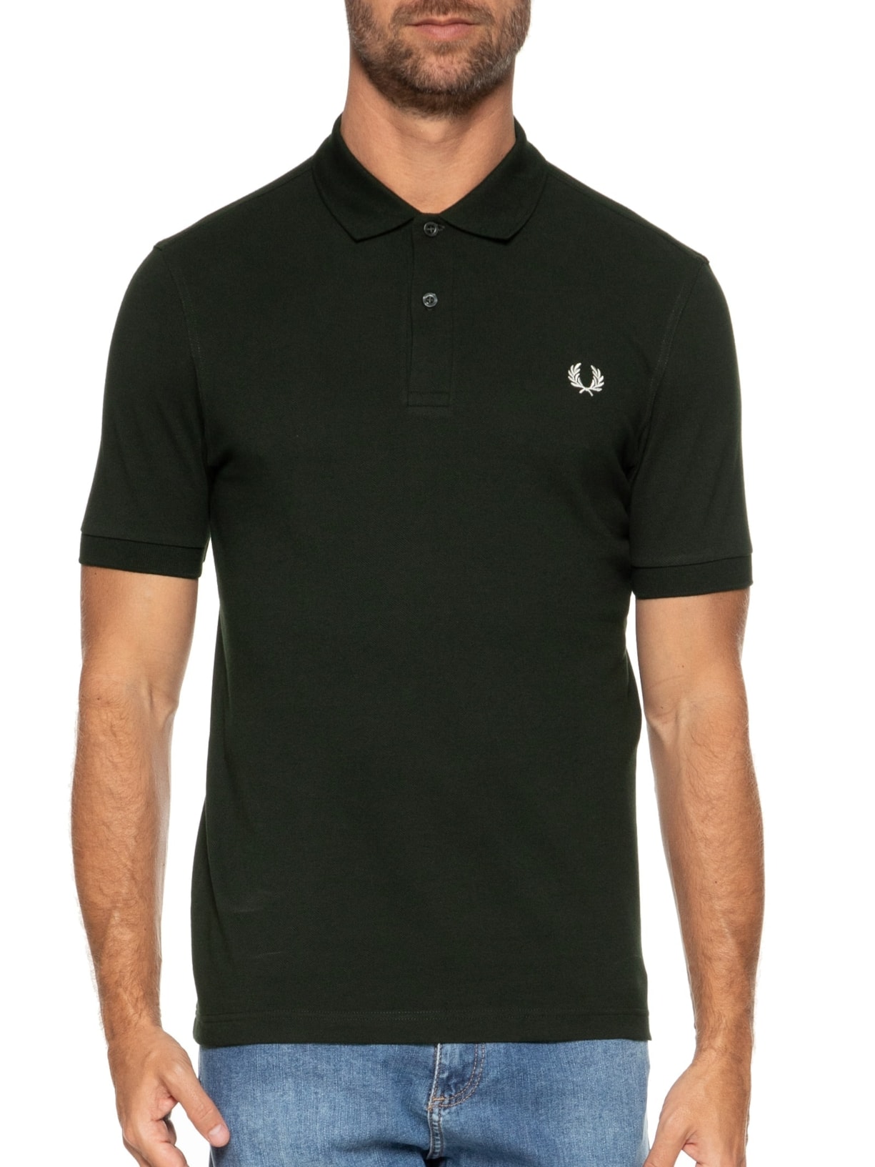 Polo Masculina Plain Shirt Verde Fred Perry