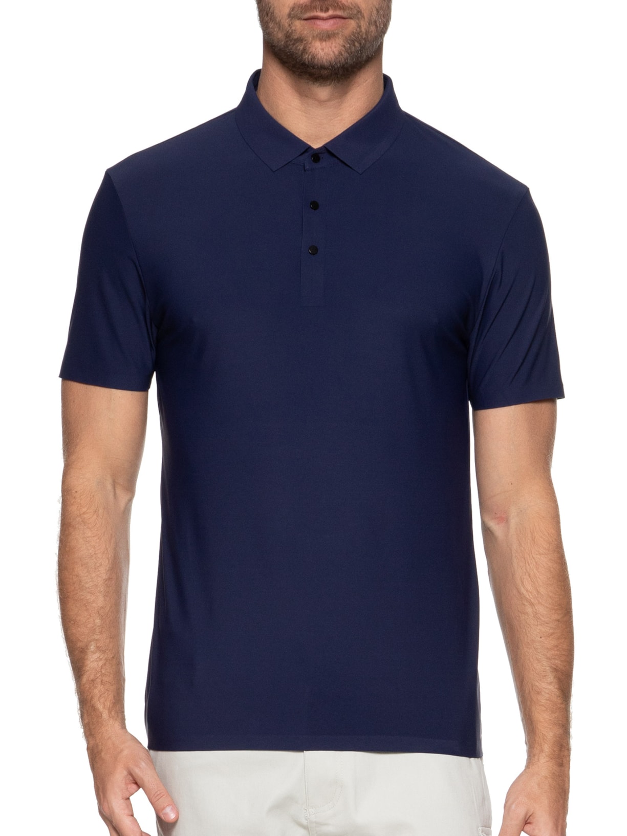Polo Masculina Poliamida Azul  Basiq Men