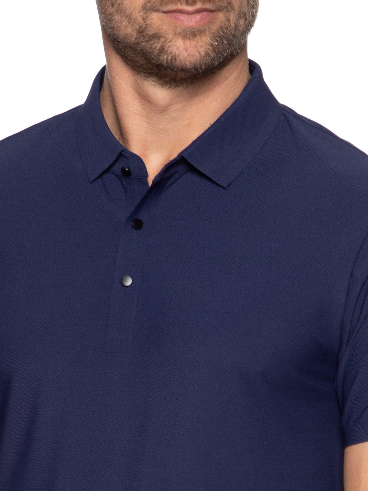 Polo Masculina Poliamida Azul  Basiq Men