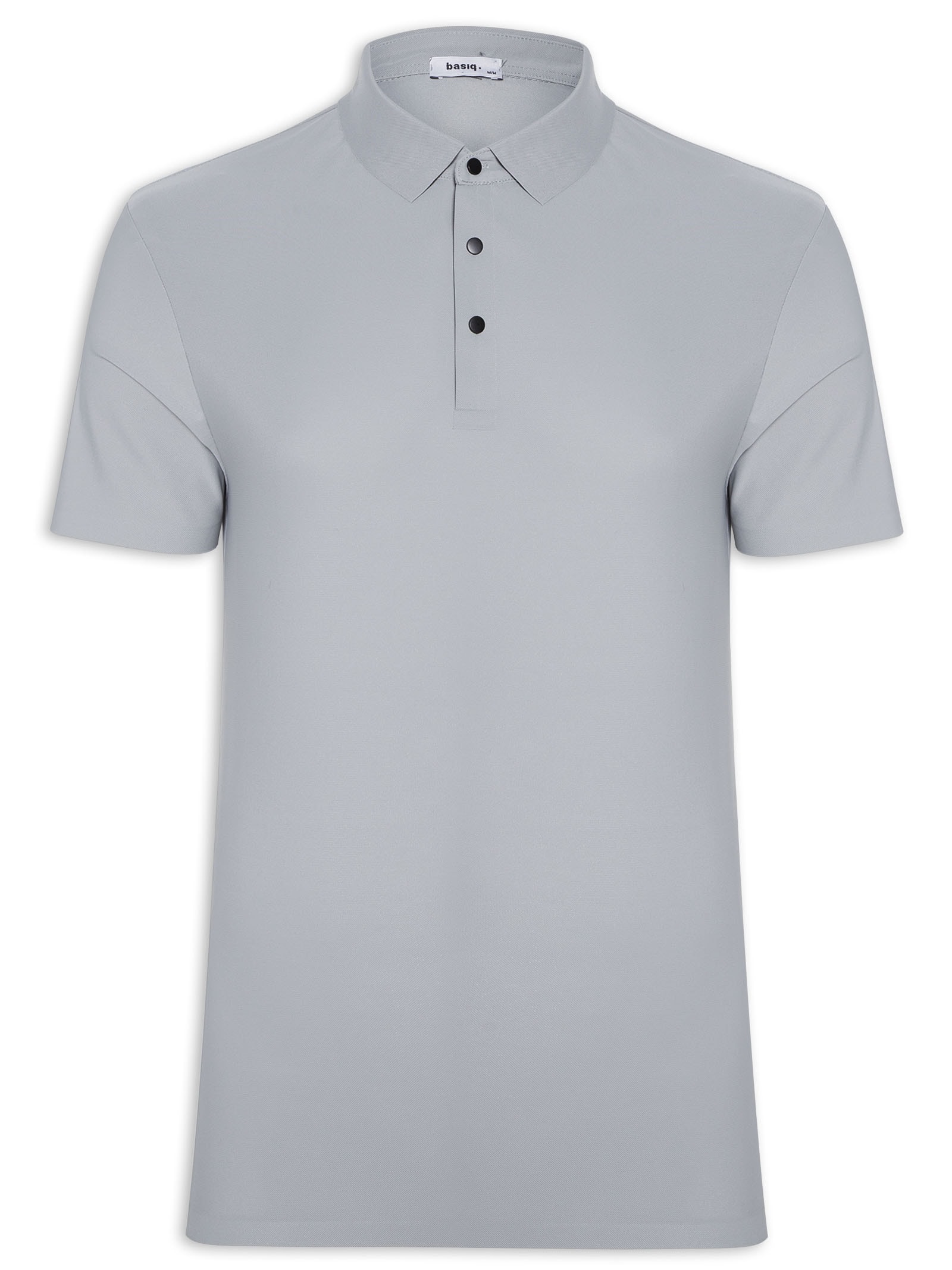 Basiq Men - Polo Masculina Poliamida - Cinza