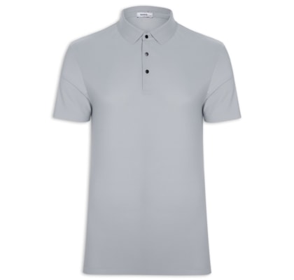 Polo Masculina Poliamida  - Cinza