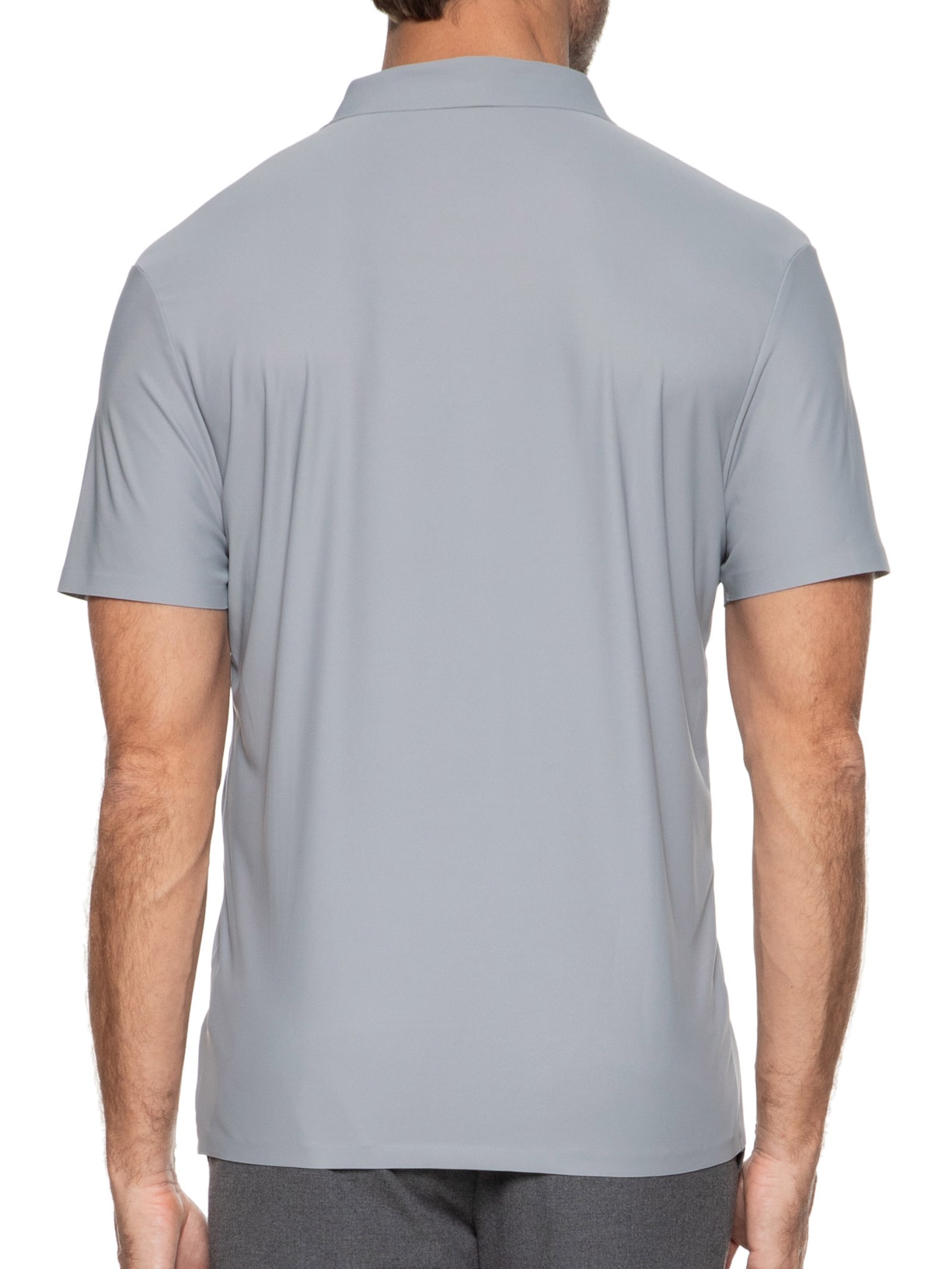 Polo Masculina Poliamida  Cinza Basiq Men