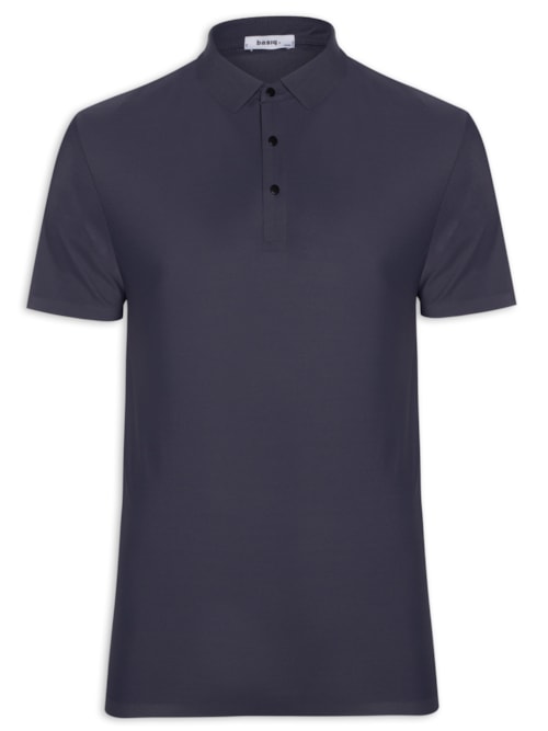 Polo Masculina Poliamida - Cinza