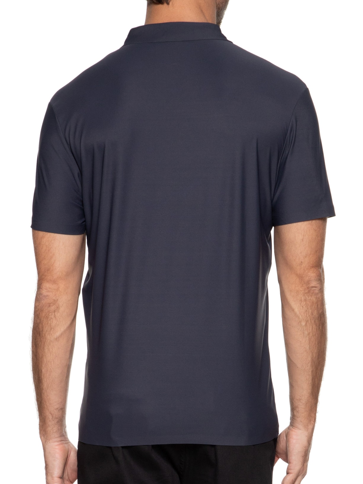 Polo Masculina Poliamida Cinza Basiq Men