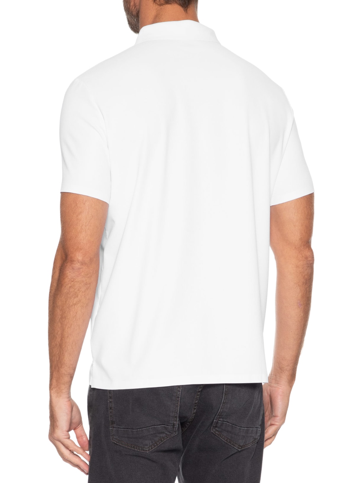 Polo Masculina Poliamida Não Amassa Branco '2 Essential