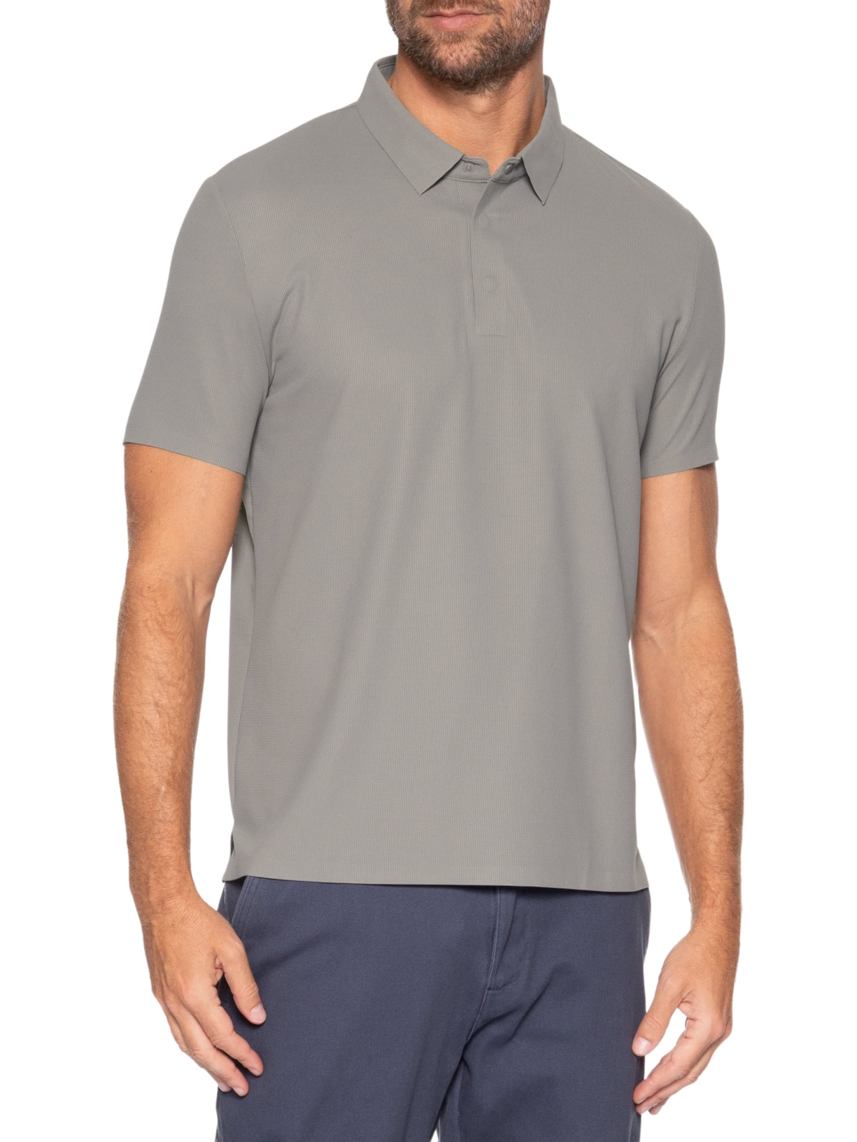 Polo Masculina Poliamida Não Amassa – Cinza '2 Essential