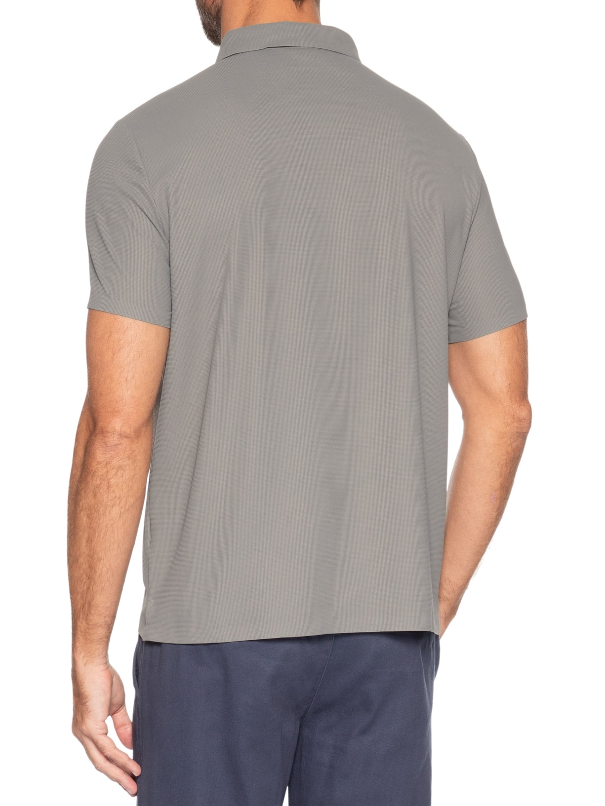 Polo Masculina Poliamida Não Amassa – Cinza '2 Essential