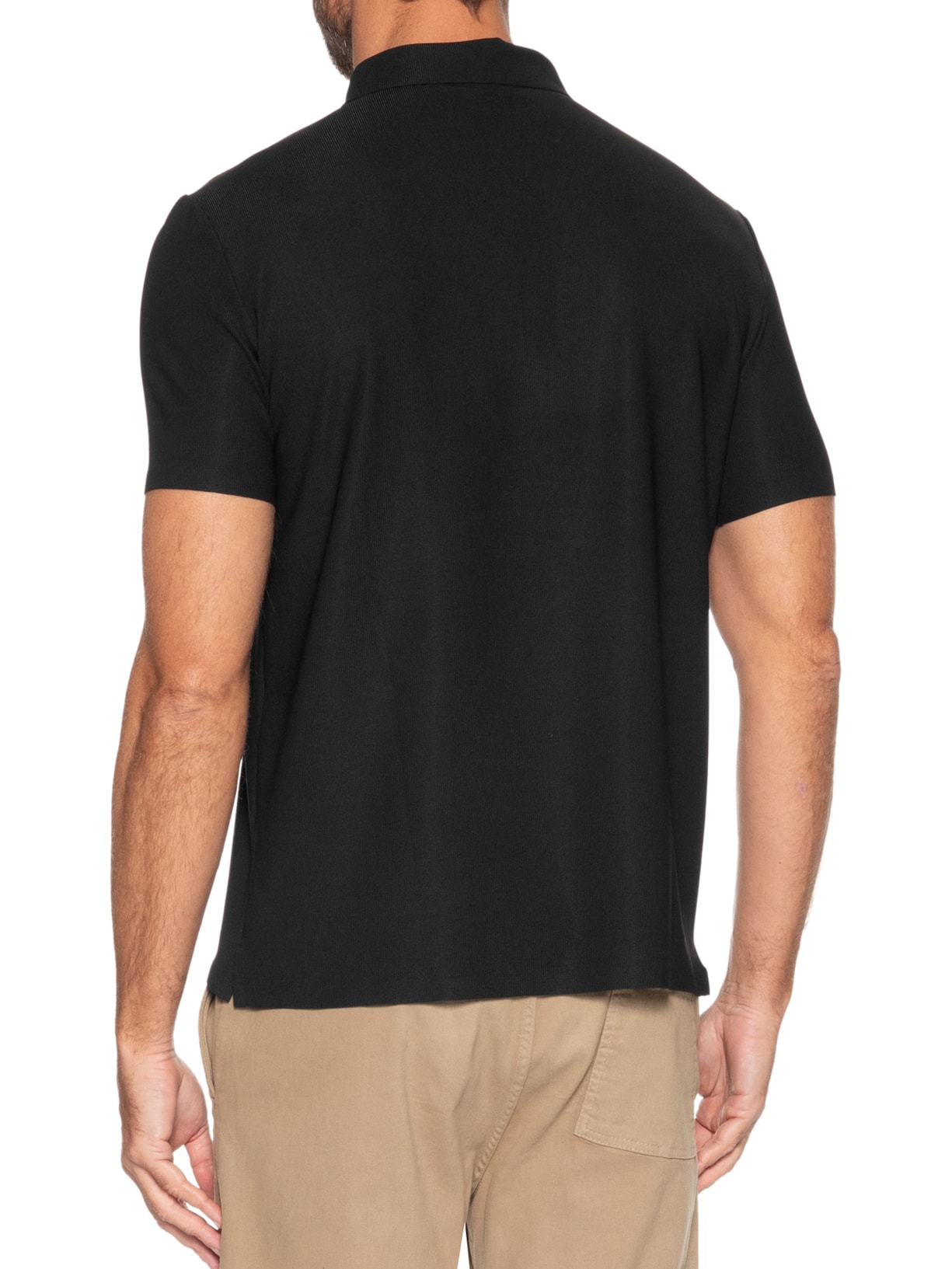 Polo Masculina Poliamida Não Amassa – Preto '2 Essential