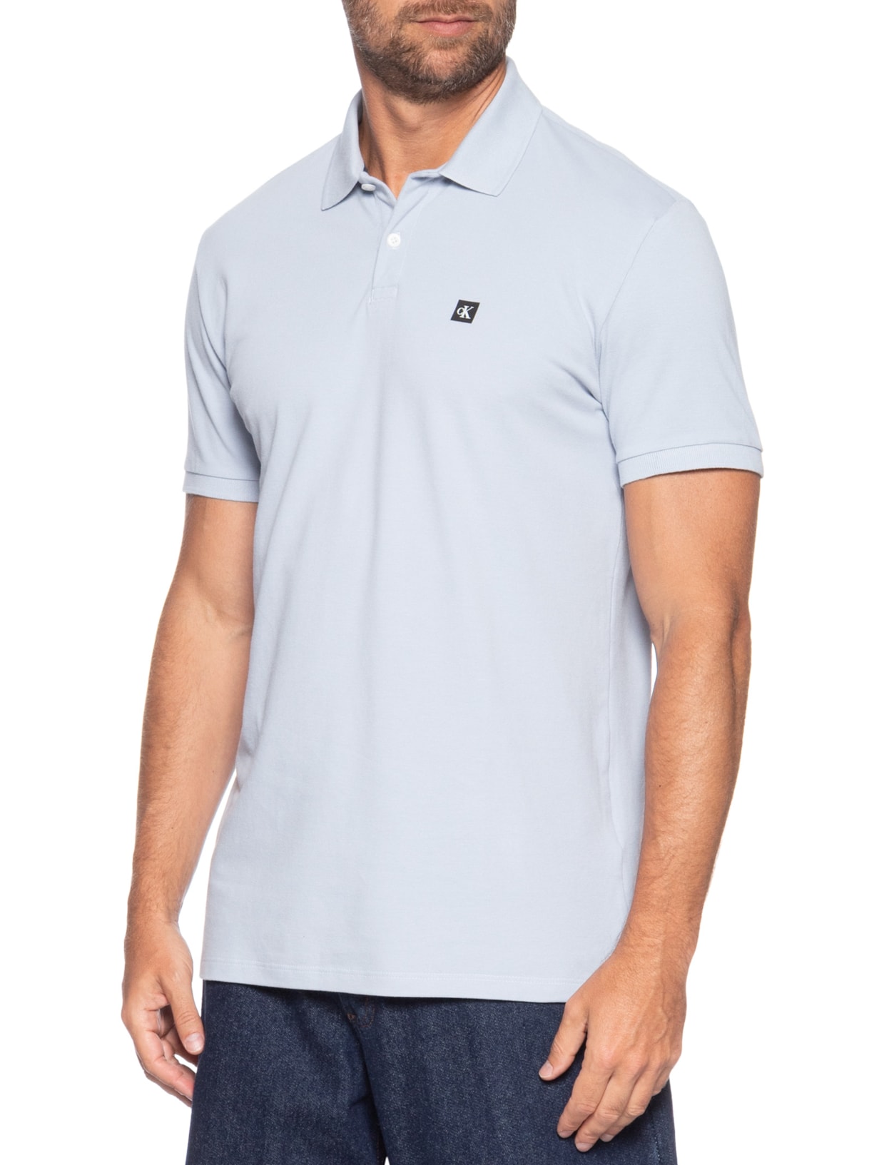 Polo Masculina Premium Em Algodão Azul Calvin Klein Jeans