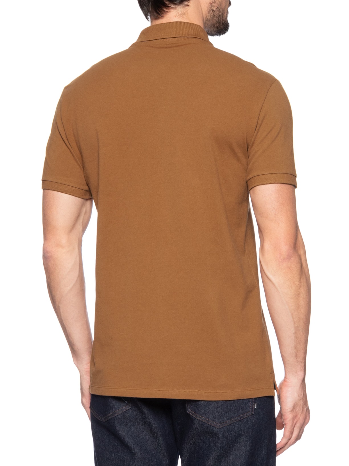 Polo Masculina Premium Em Algodão  Marrom Calvin Klein Jeans