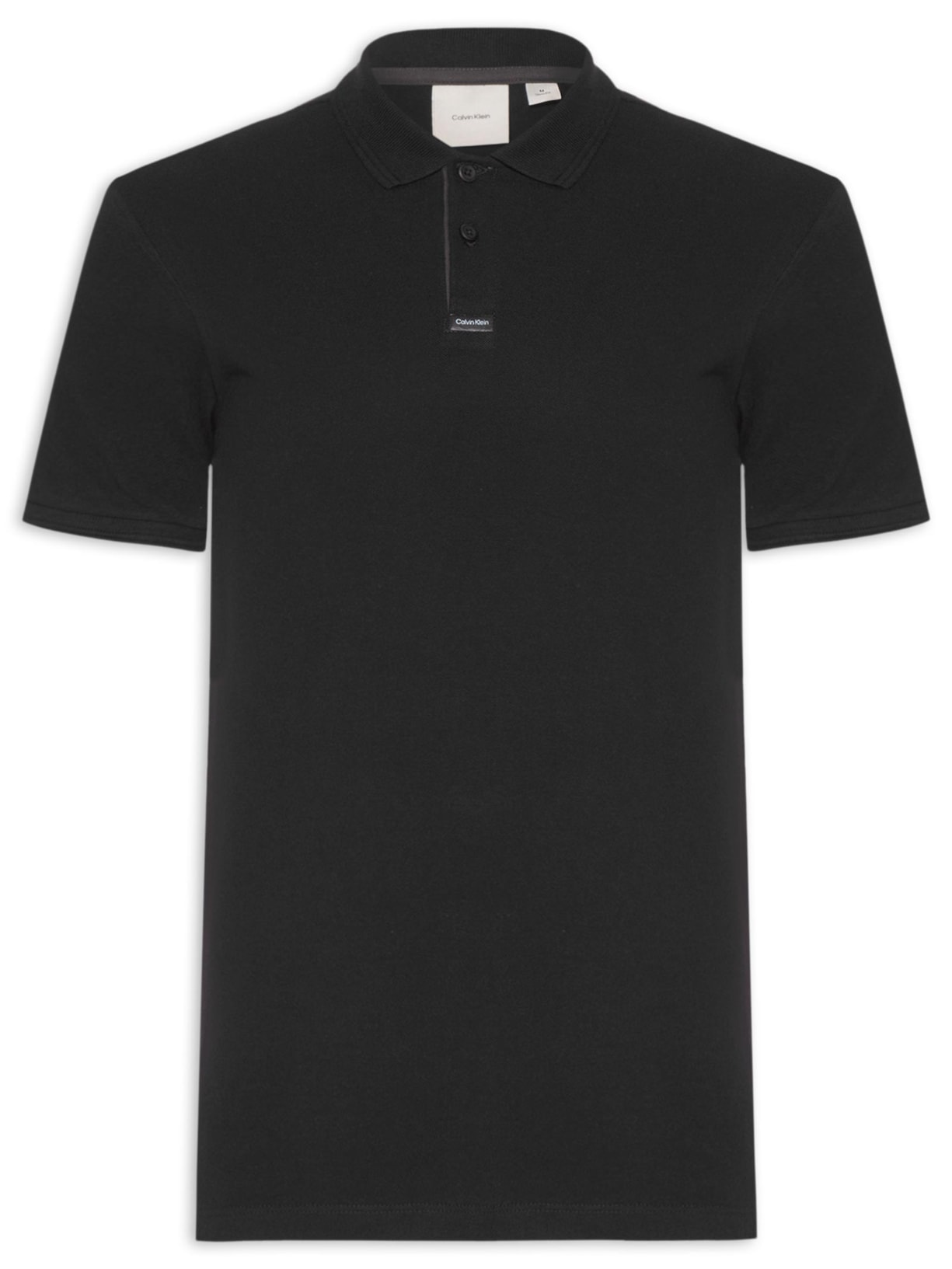 Polo Masculina Premium em Piquet Duplo - Preto