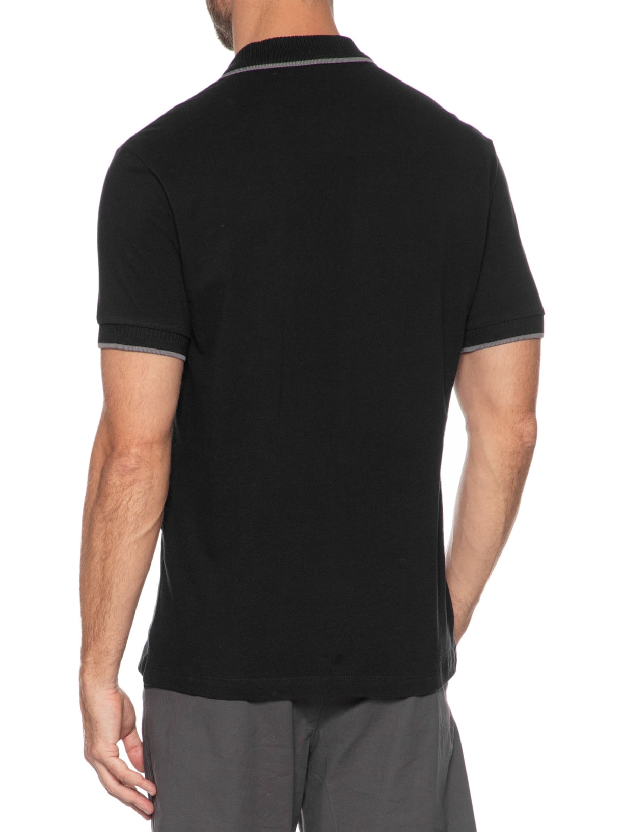 Polo Masculina Preto Forum