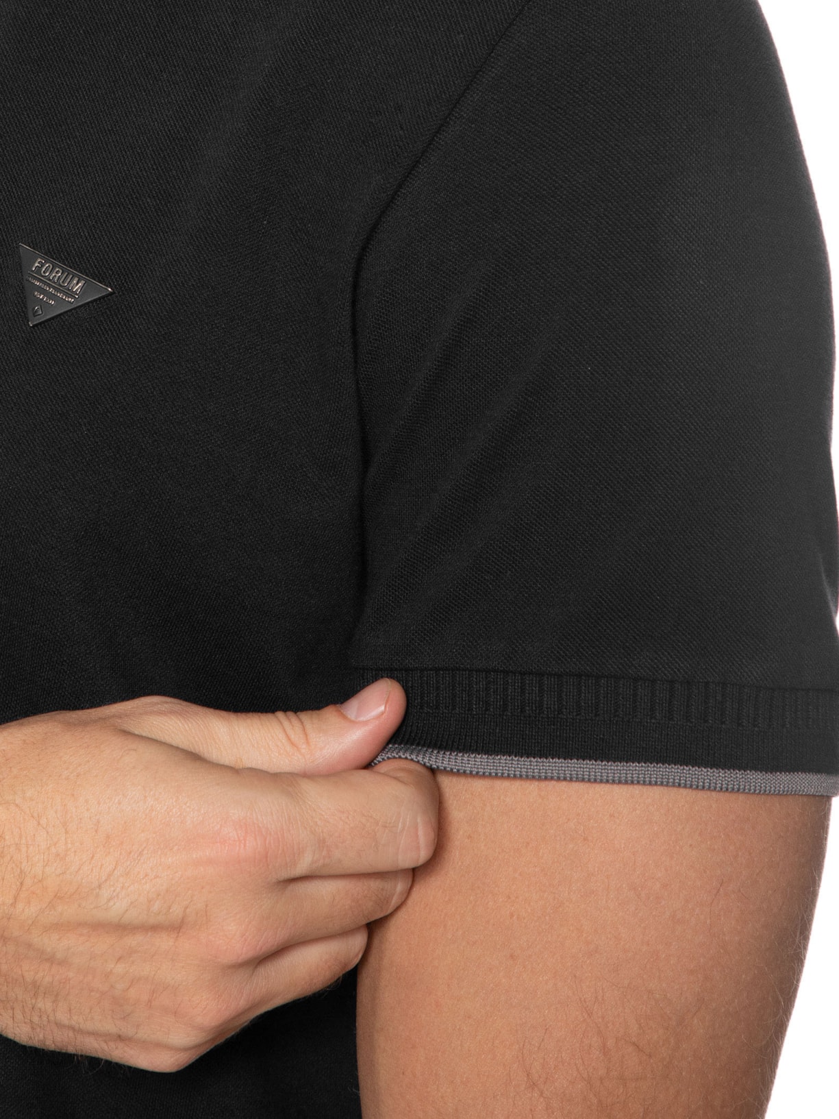 Polo Masculina Preto Forum