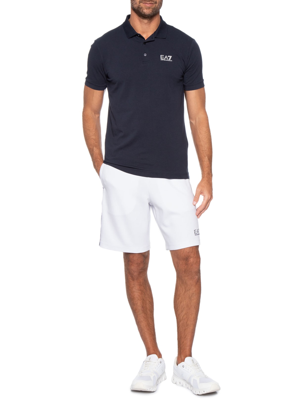 Polo Masculina Preto Ea7 Emporio Armani