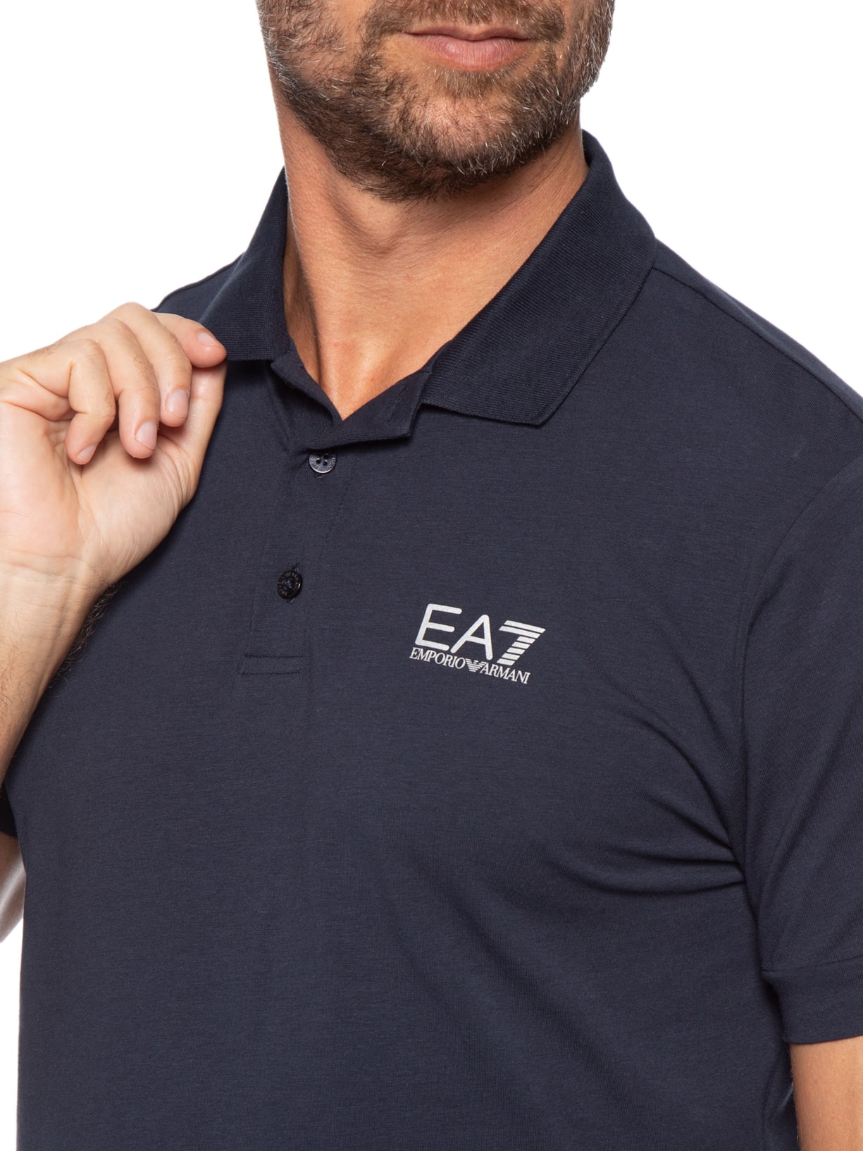 Polo Masculina Preto Ea7 Emporio Armani