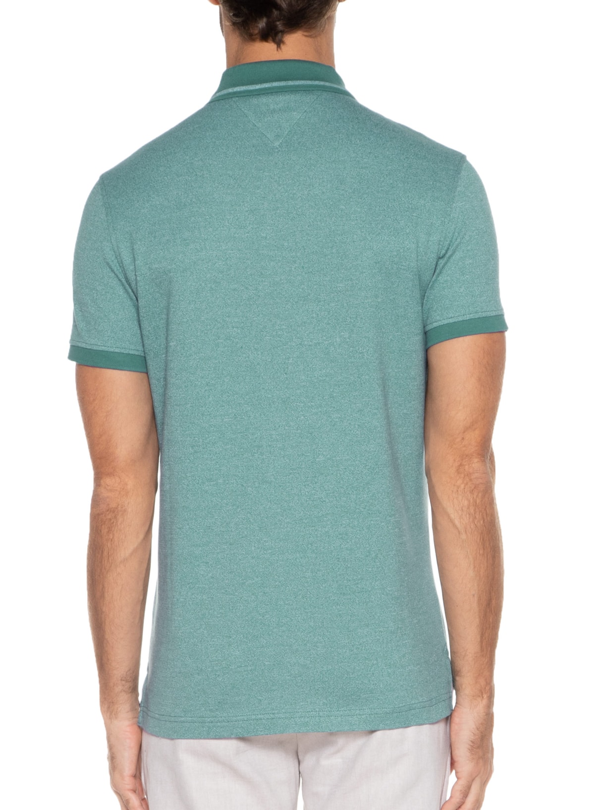 Polo Masculina Pretwist Mouline Tip Verde Tommy Hilfiger