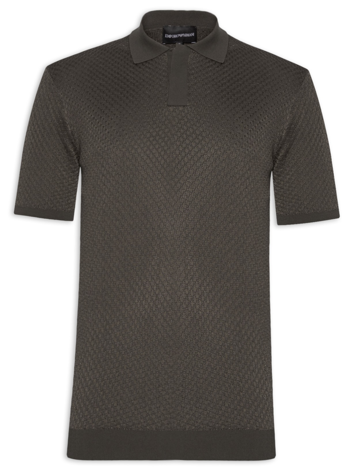 Polo Masculina Pullover - Marrom