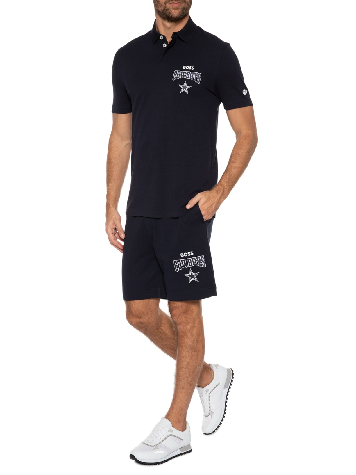 Polo Masculina Punter Nfl Azul Boss