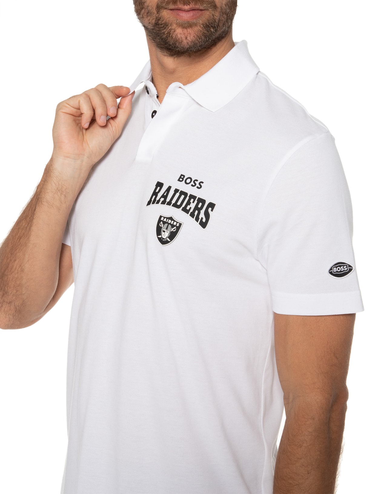 Polo Masculina Punter Nfl Branco Boss