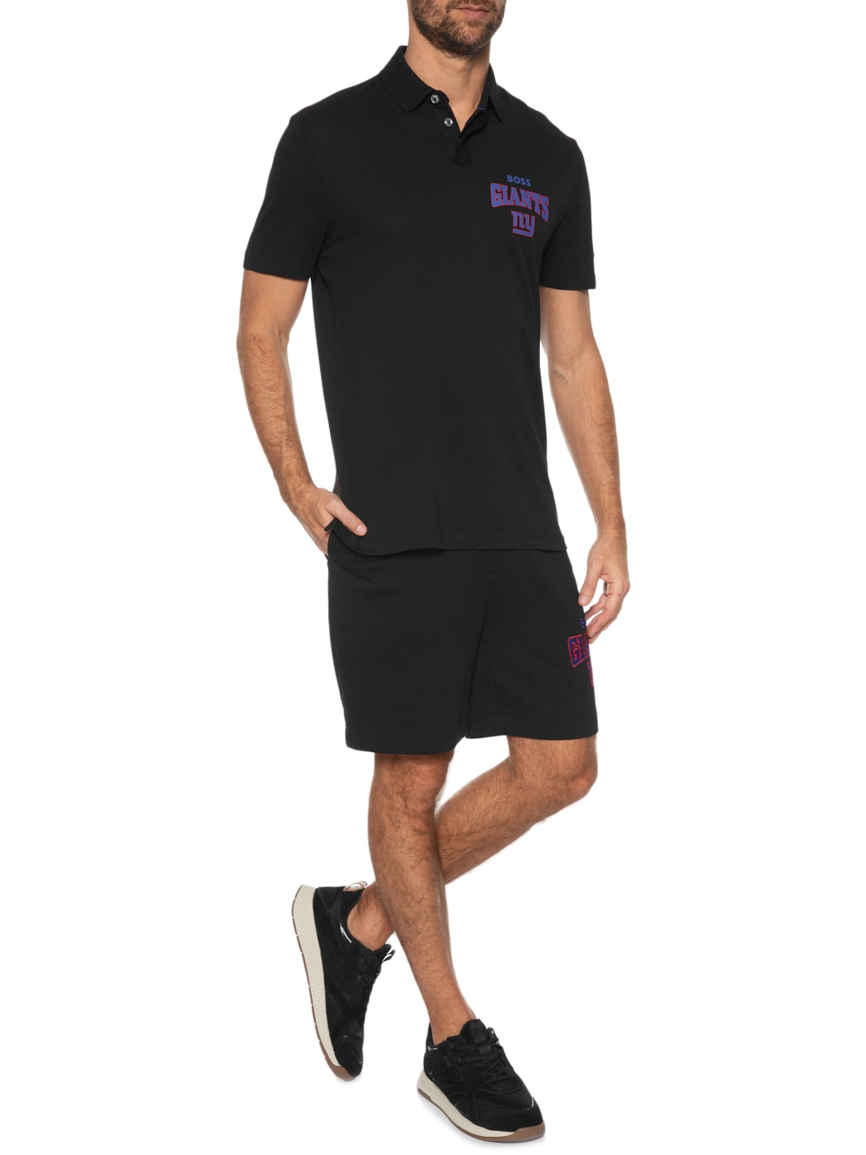 Polo Masculina Punter Nfl Preto Boss