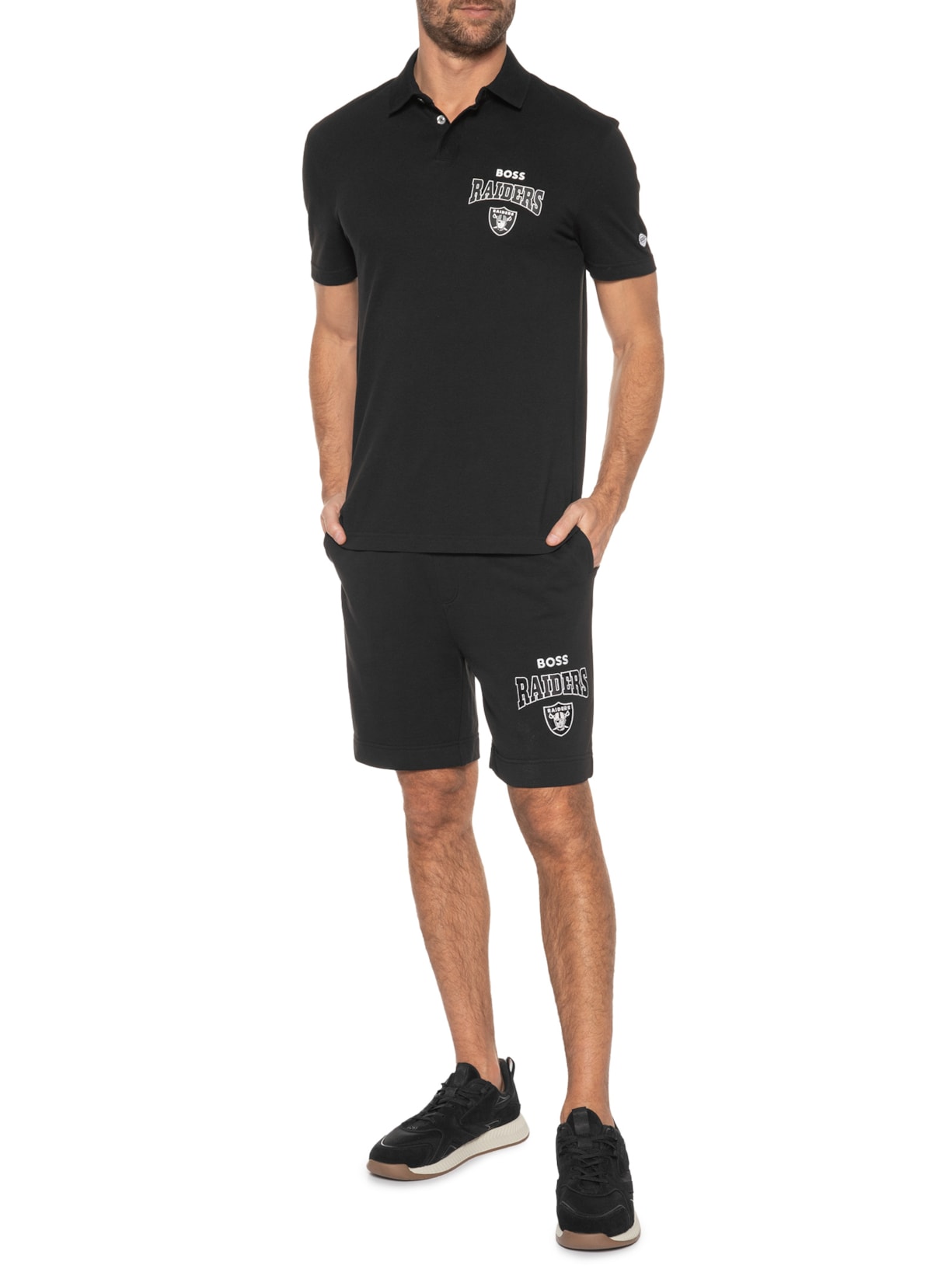 Polo Masculina Punter Preto Boss