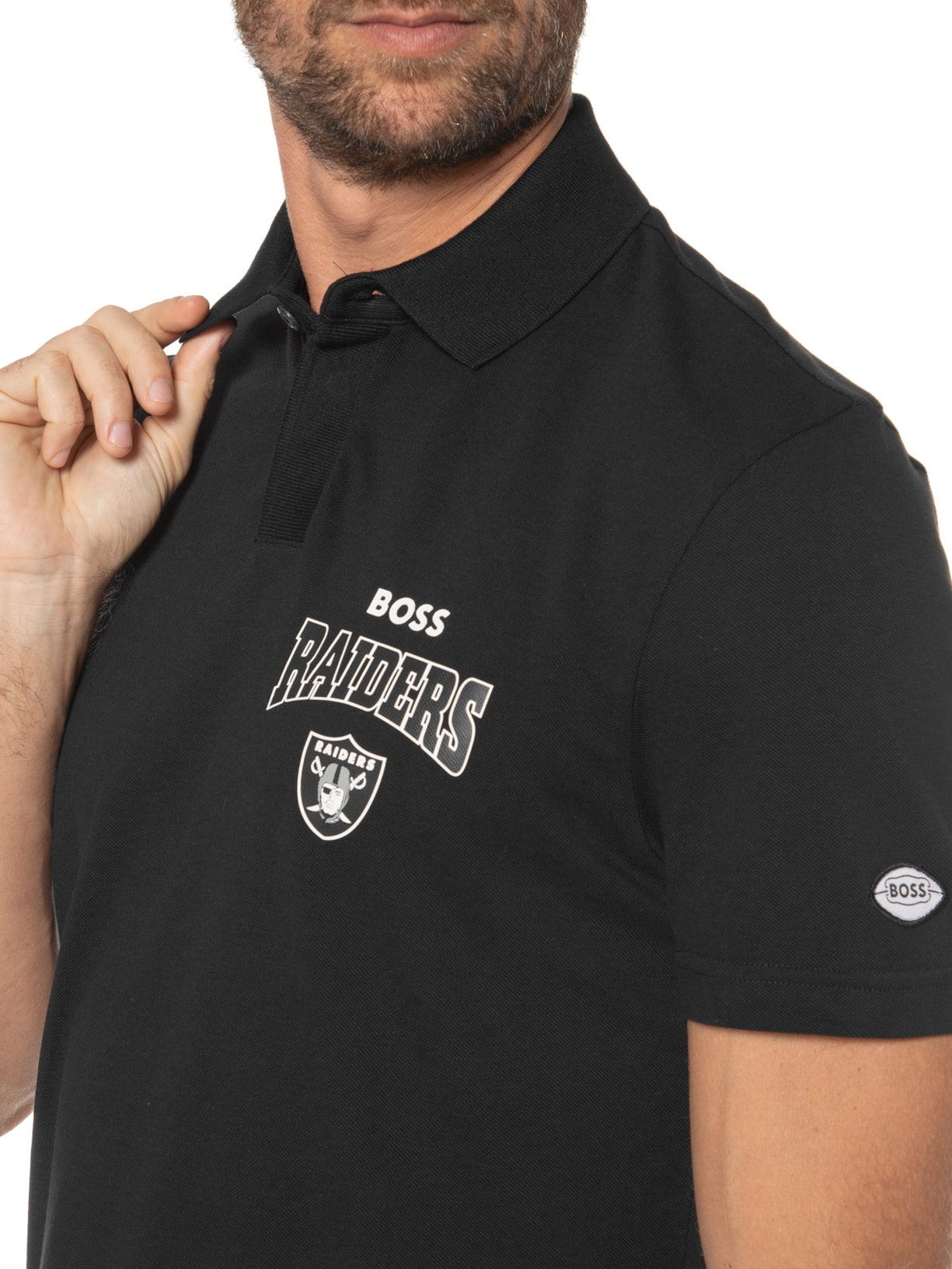 Polo Masculina Punter Preto Boss