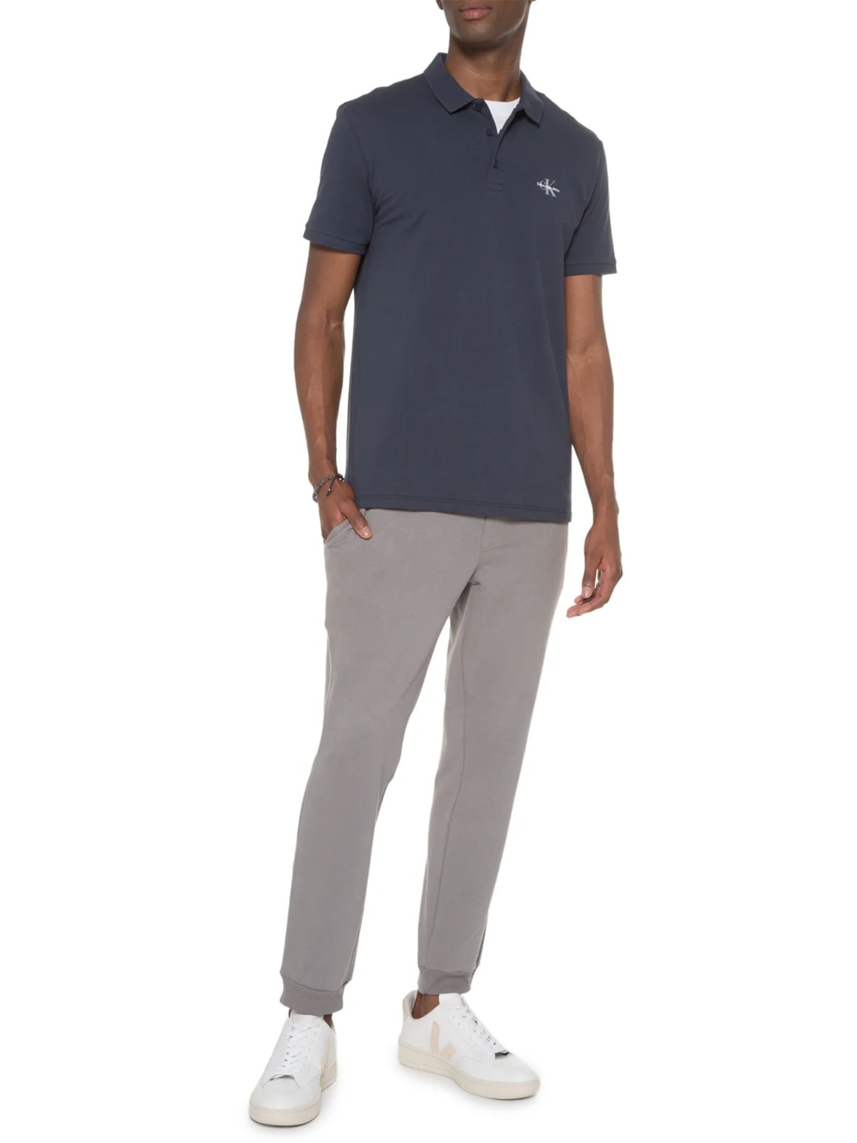 Polo Masculina Re Issue Azul Calvin Klein Jeans