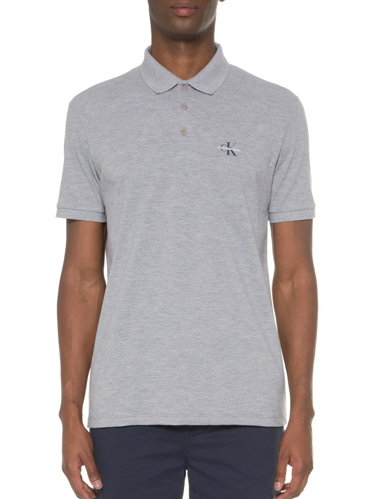 Polo Masculina Re Issue Cinza Calvin Klein Jeans