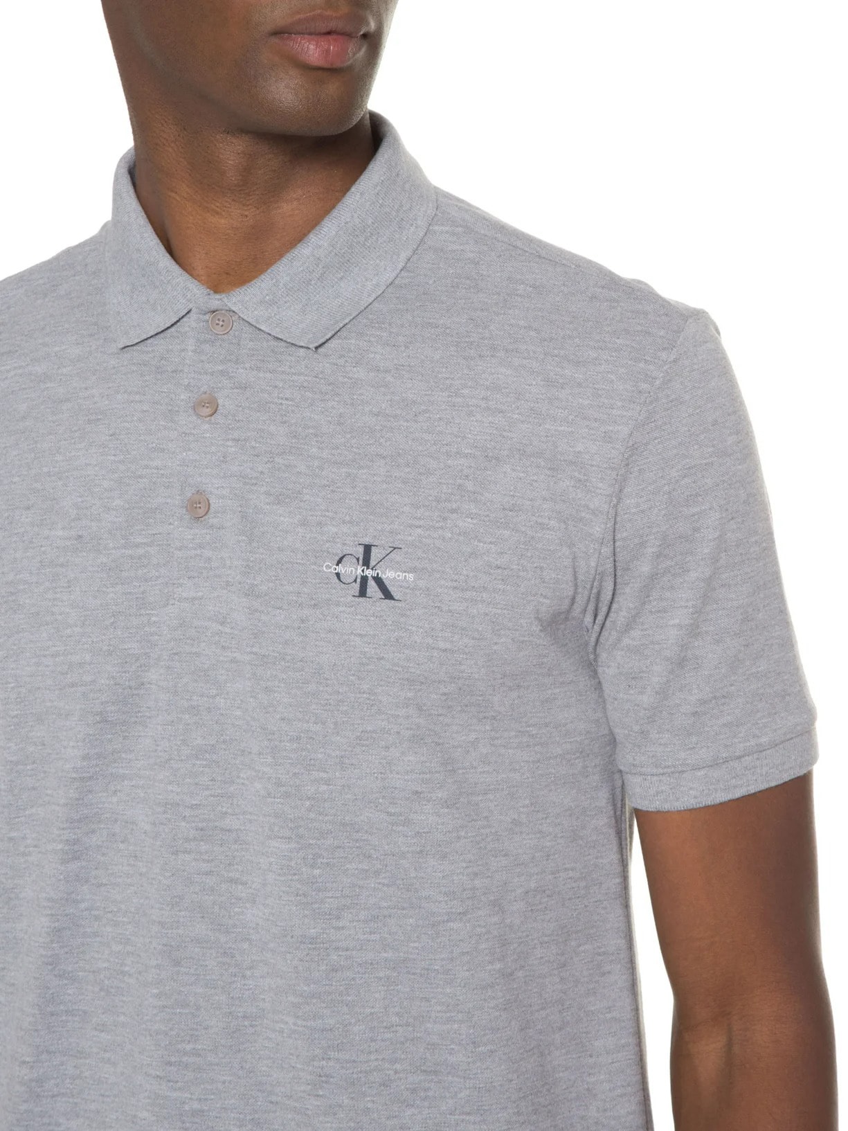 Polo Masculina Re Issue Cinza Calvin Klein Jeans