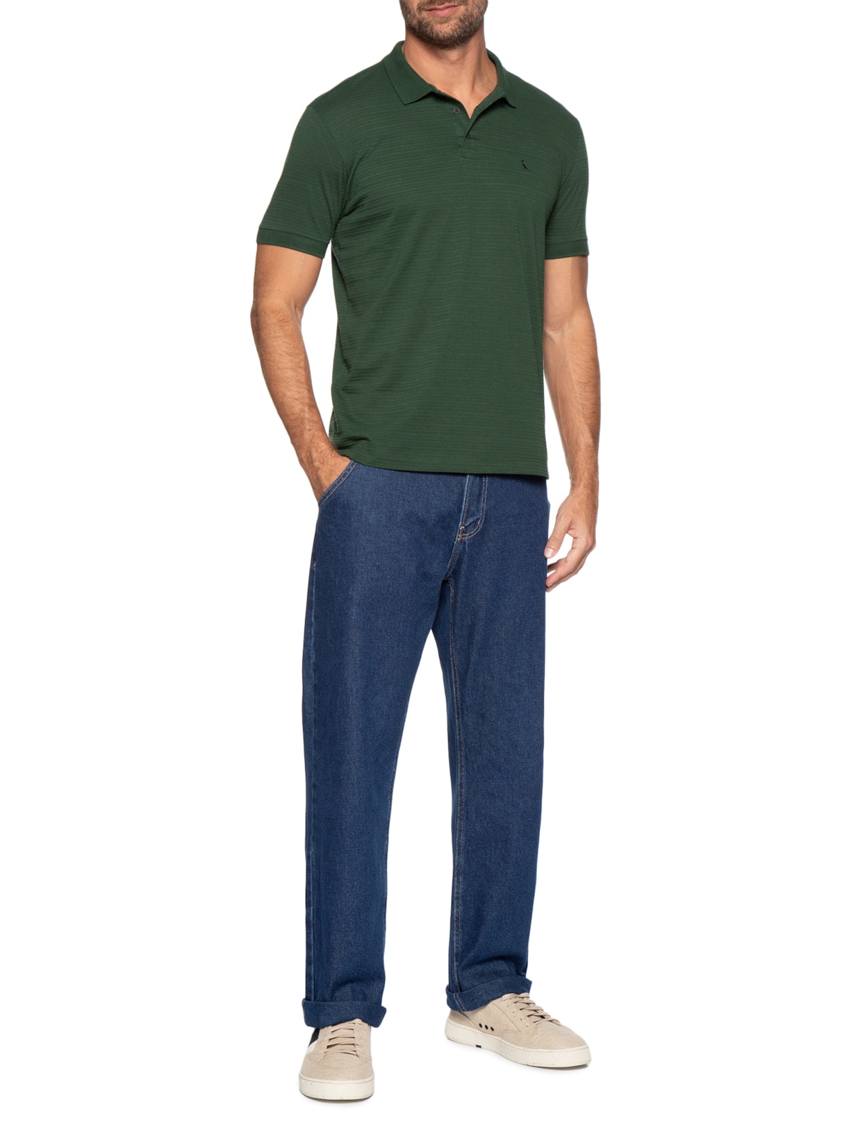 Polo Masculina Regular Bristoil Verde Reserva