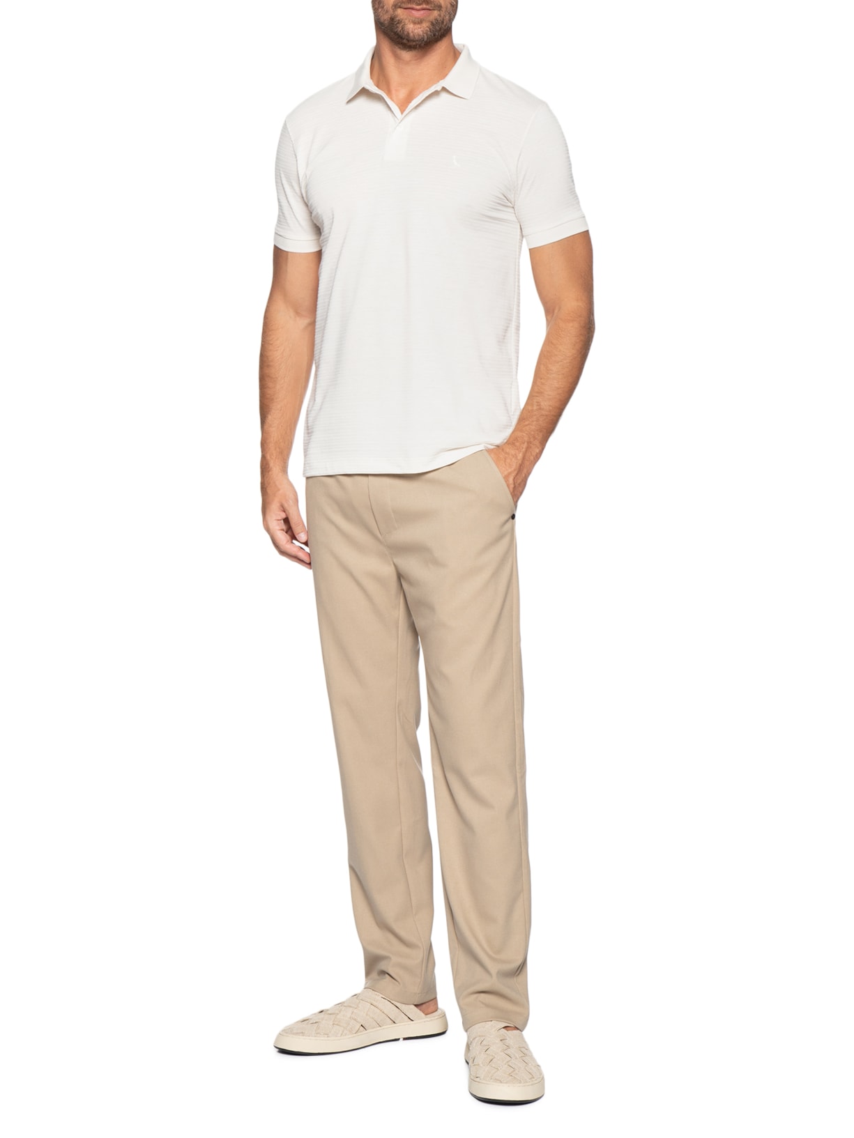 Polo Masculina Regular Bristol Branco Reserva