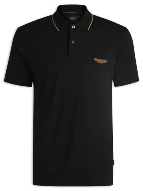 Polo Masculina Regular Fit Aston Martin - Preto