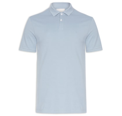 Polo Masculina Regular Fit Básica - Azul