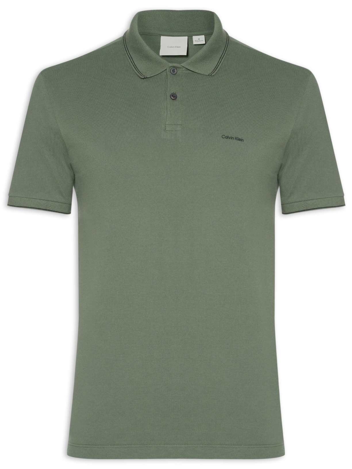 Polo Masculina Regular Fit Básica com Friso - Verde