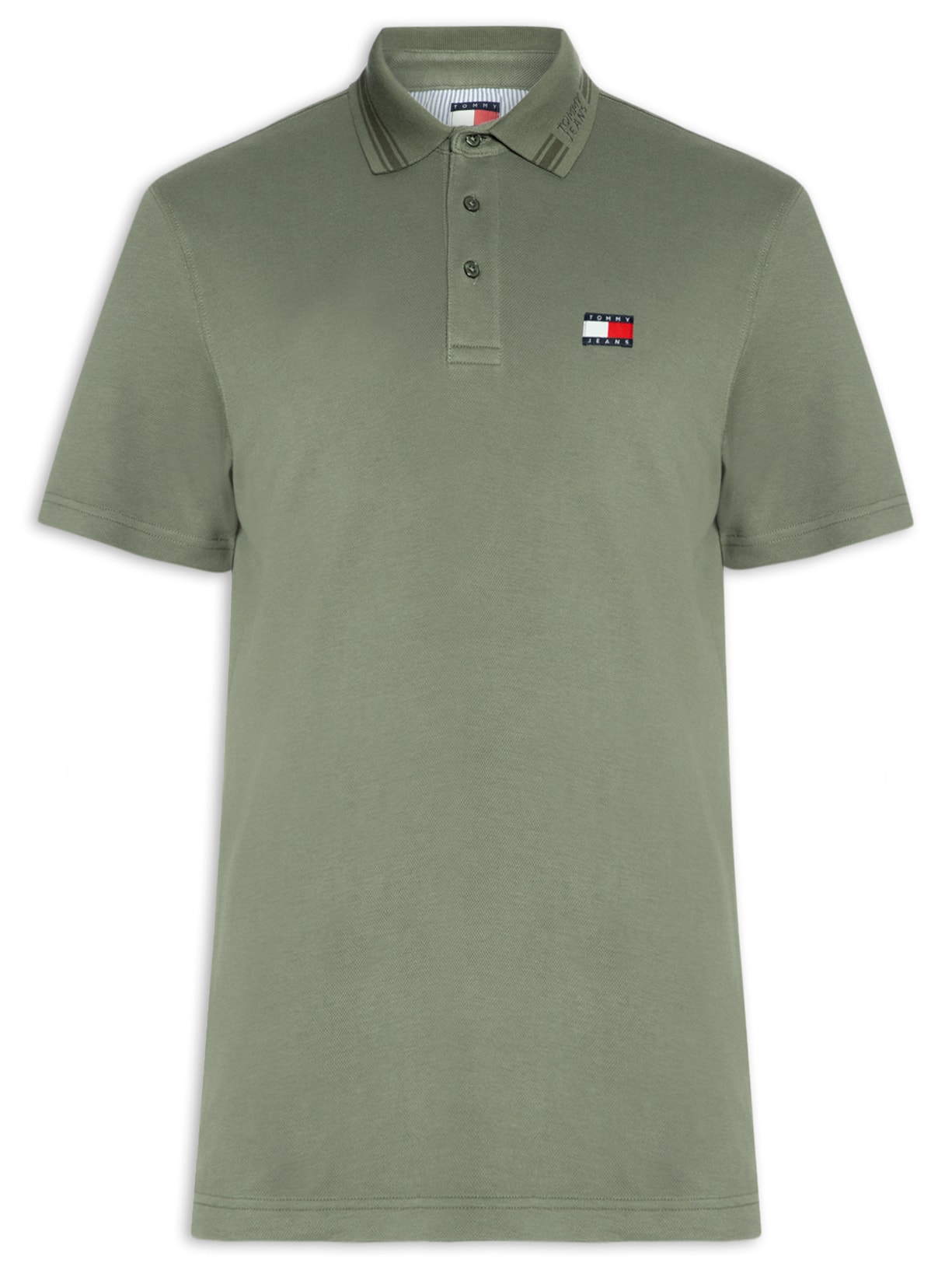 Polo Masculina Regular Fit Branded Neck - Verde