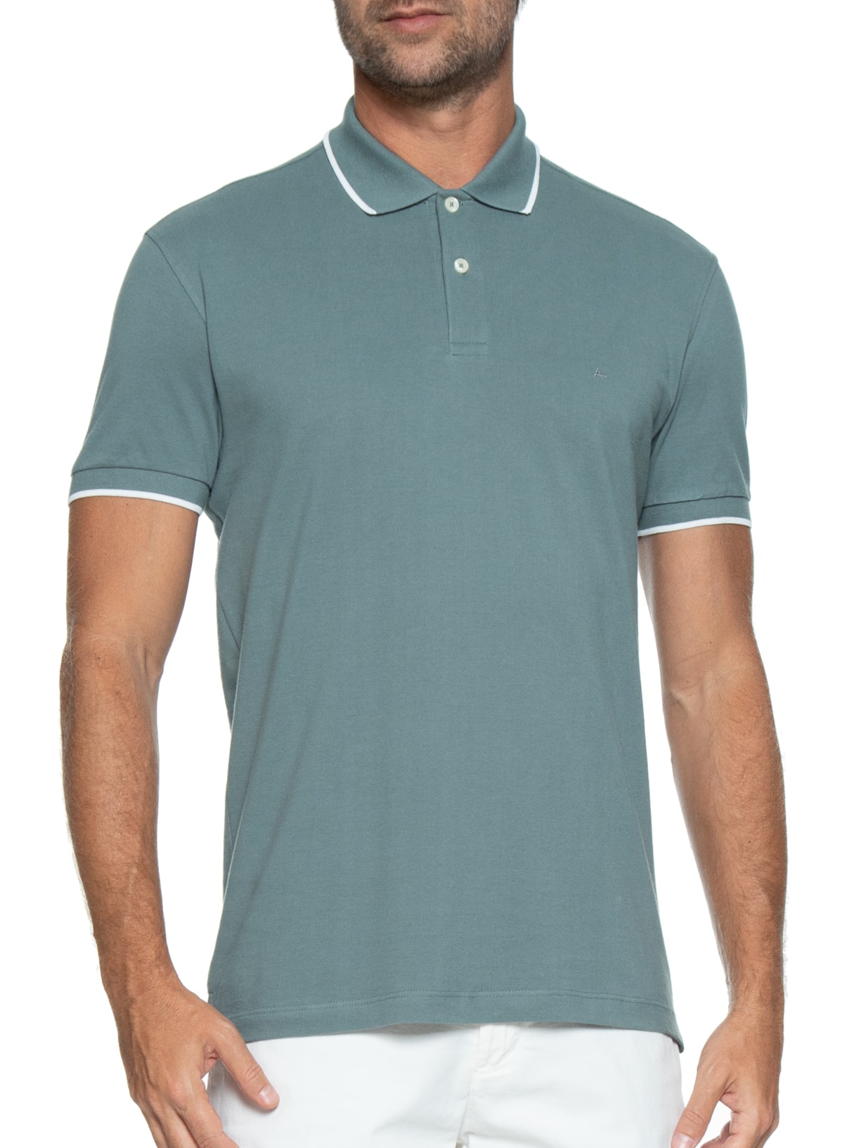 Polo Masculina Regular Fit Classic 1 Friso Verde Aramis