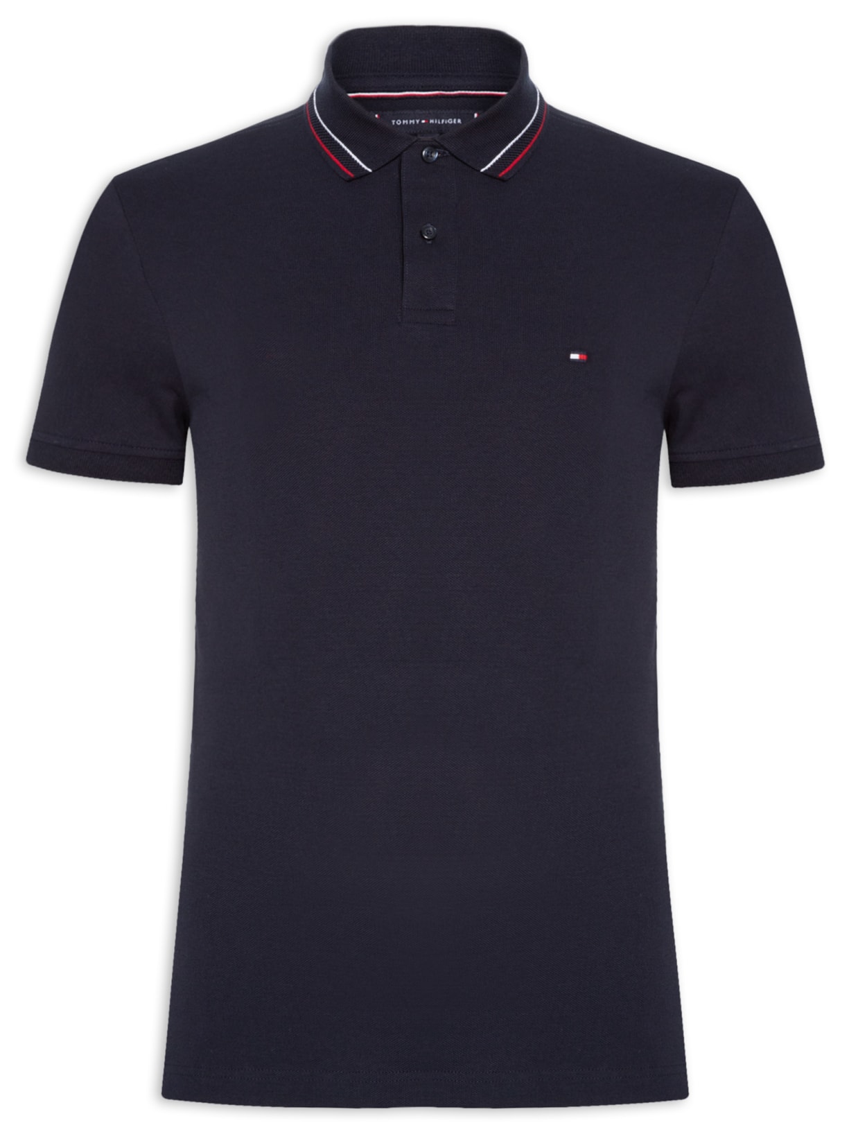 Polo Masculina Regular Fit Com Detalhe Gola E Vista - Azul