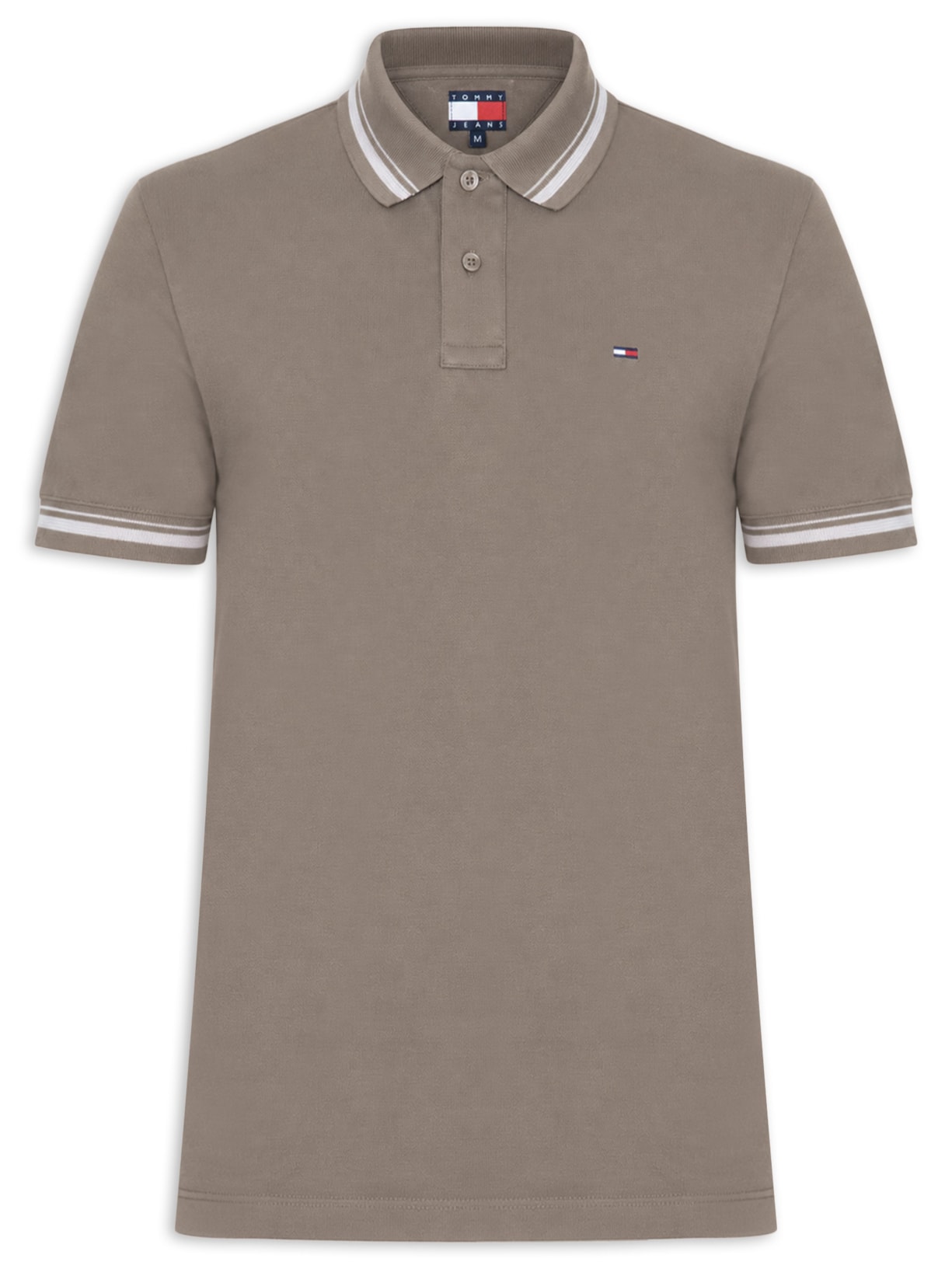 Polo Masculina Regular Fit com Frisos – Marrom Tommy Jeans