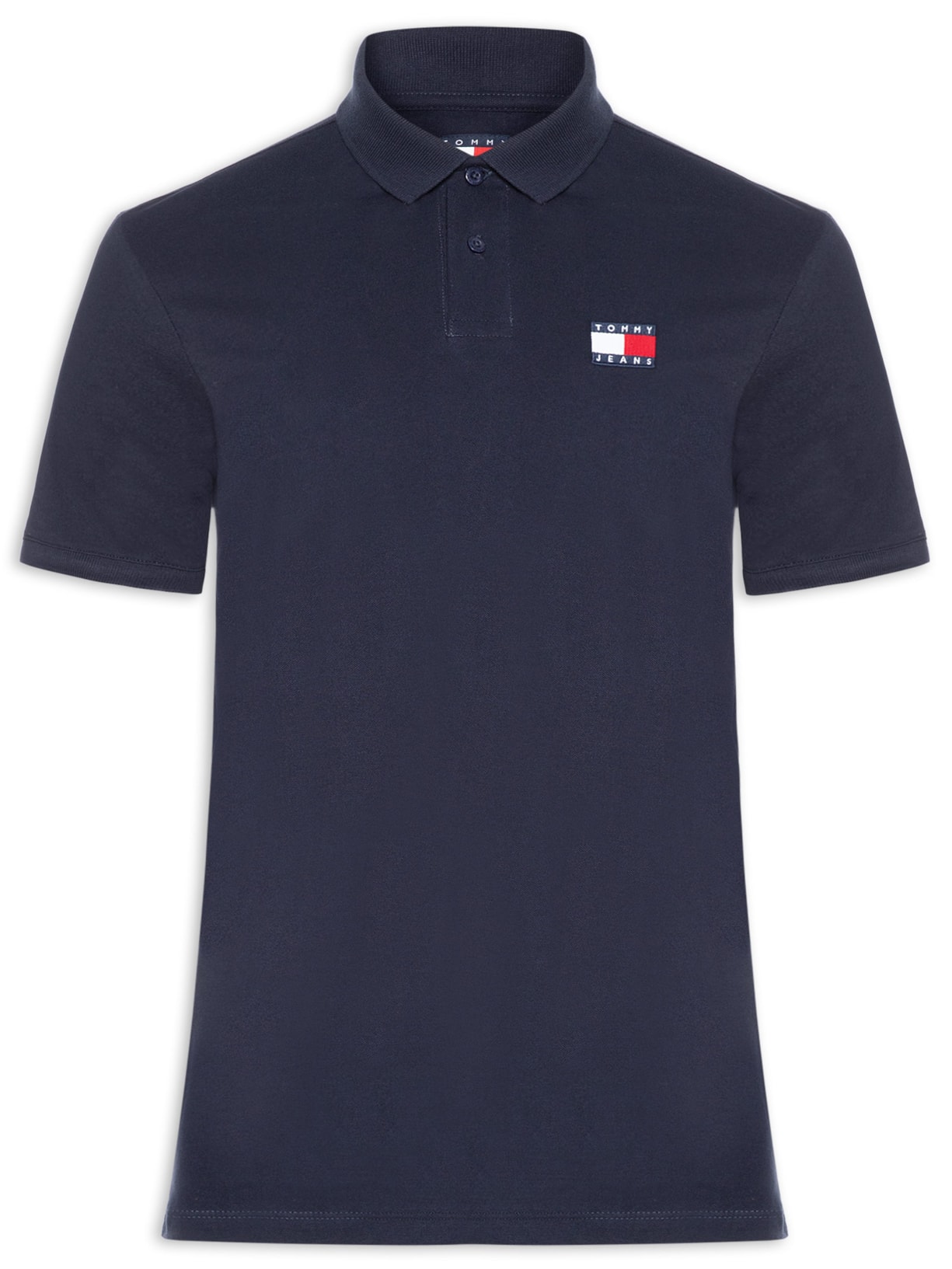 Polo Masculina Regular Fit com Logo - Azul