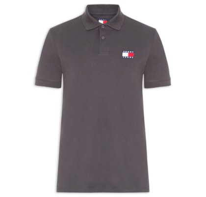Polo Masculina Regular Fit Com Logo Bordado - Preto