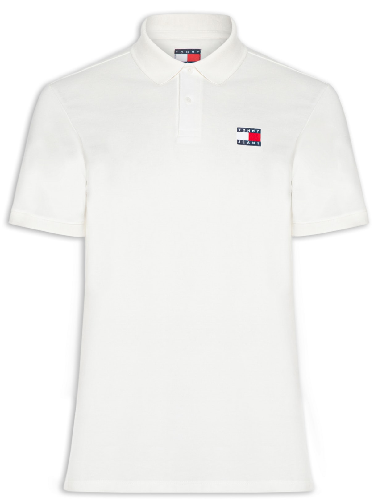 Polo Masculina Regular Fit com Logo Branco Tommy Jeans