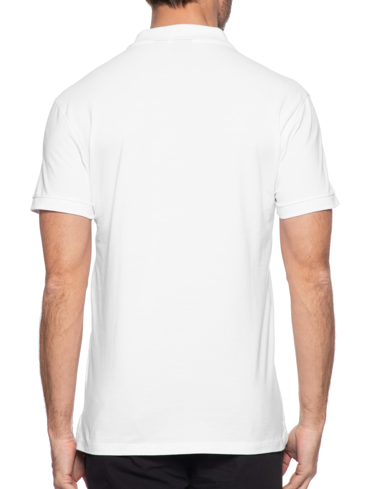 Polo Masculina Regular Fit Com Zíper Em Piquet Branco Aramis