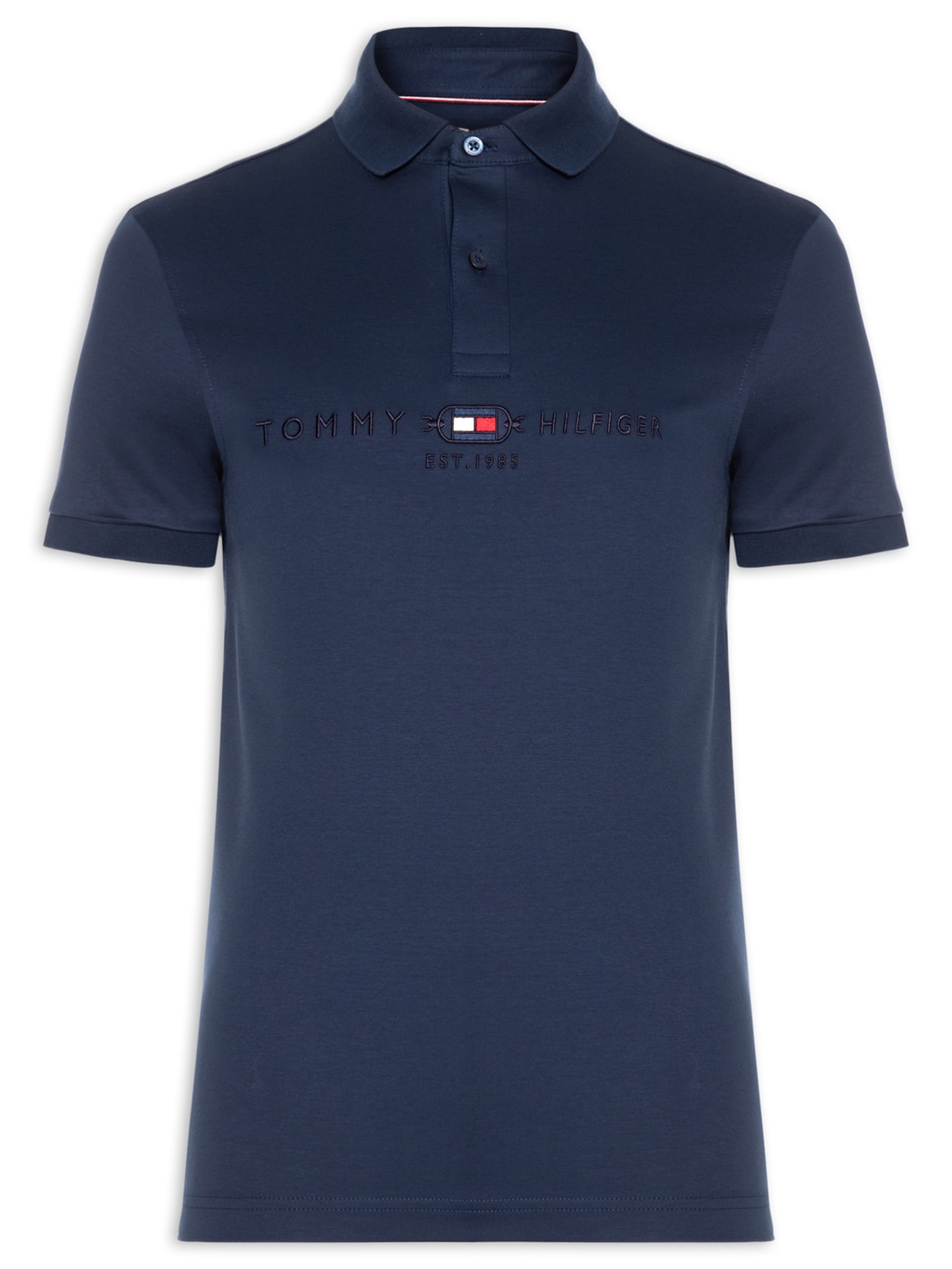 Polo Masculina Regular Fit Diwali Twill Graphic - Azul