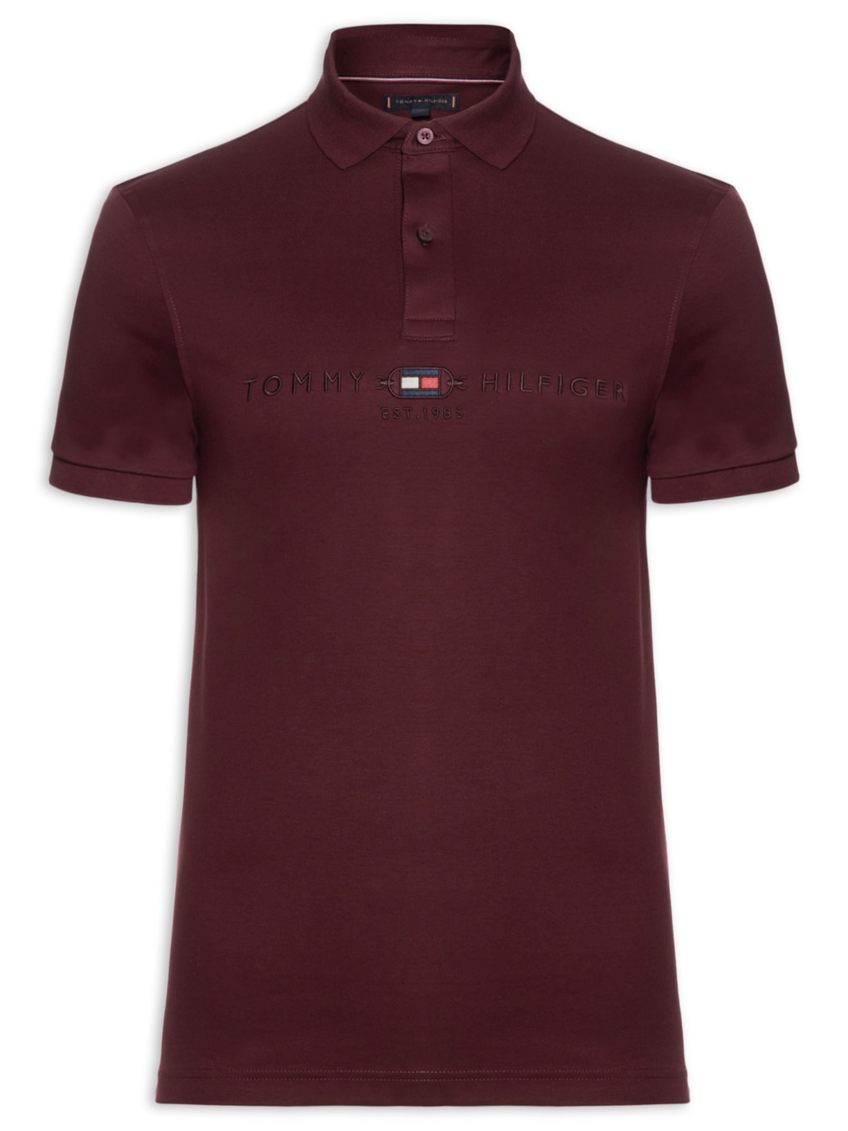 Polo Masculina Regular Fit Diwali Twill Graphic - Vermelho