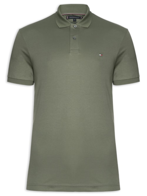 Polo Masculina Regular Fit Em Algodão Bci - Verde