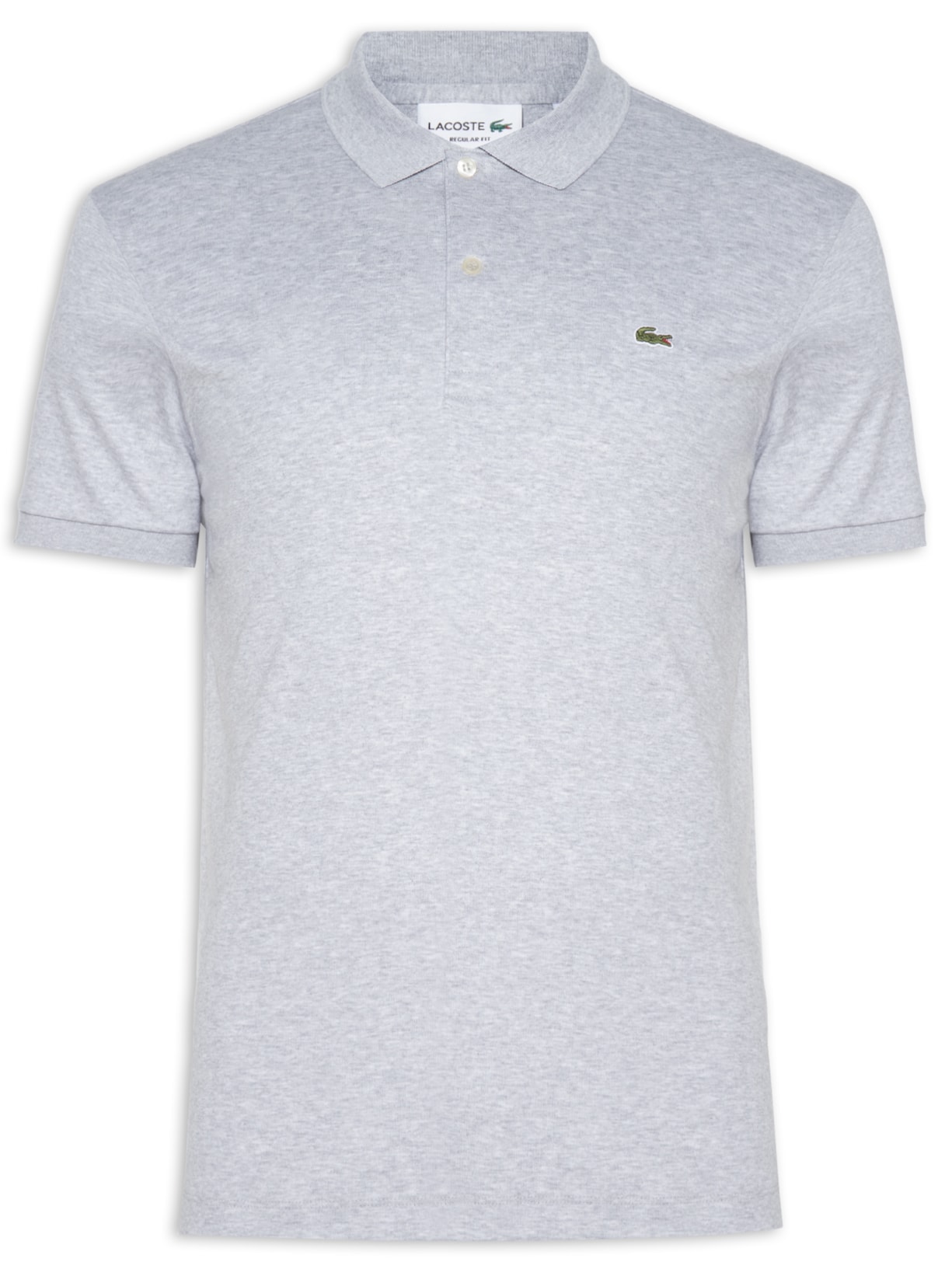 Polo Masculina Regular Fit Em Algodão Pima - Cinza